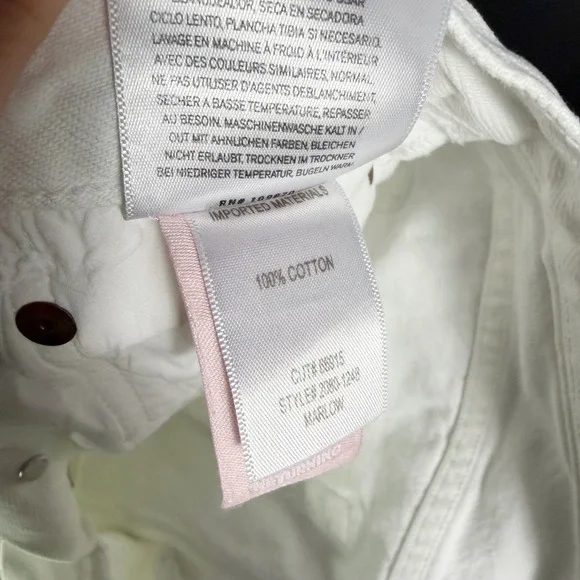 Citizens of Humanity Marlow Vintage Shorts White Denim Button Fly Women's Sz 26 - Picture 11 of 12